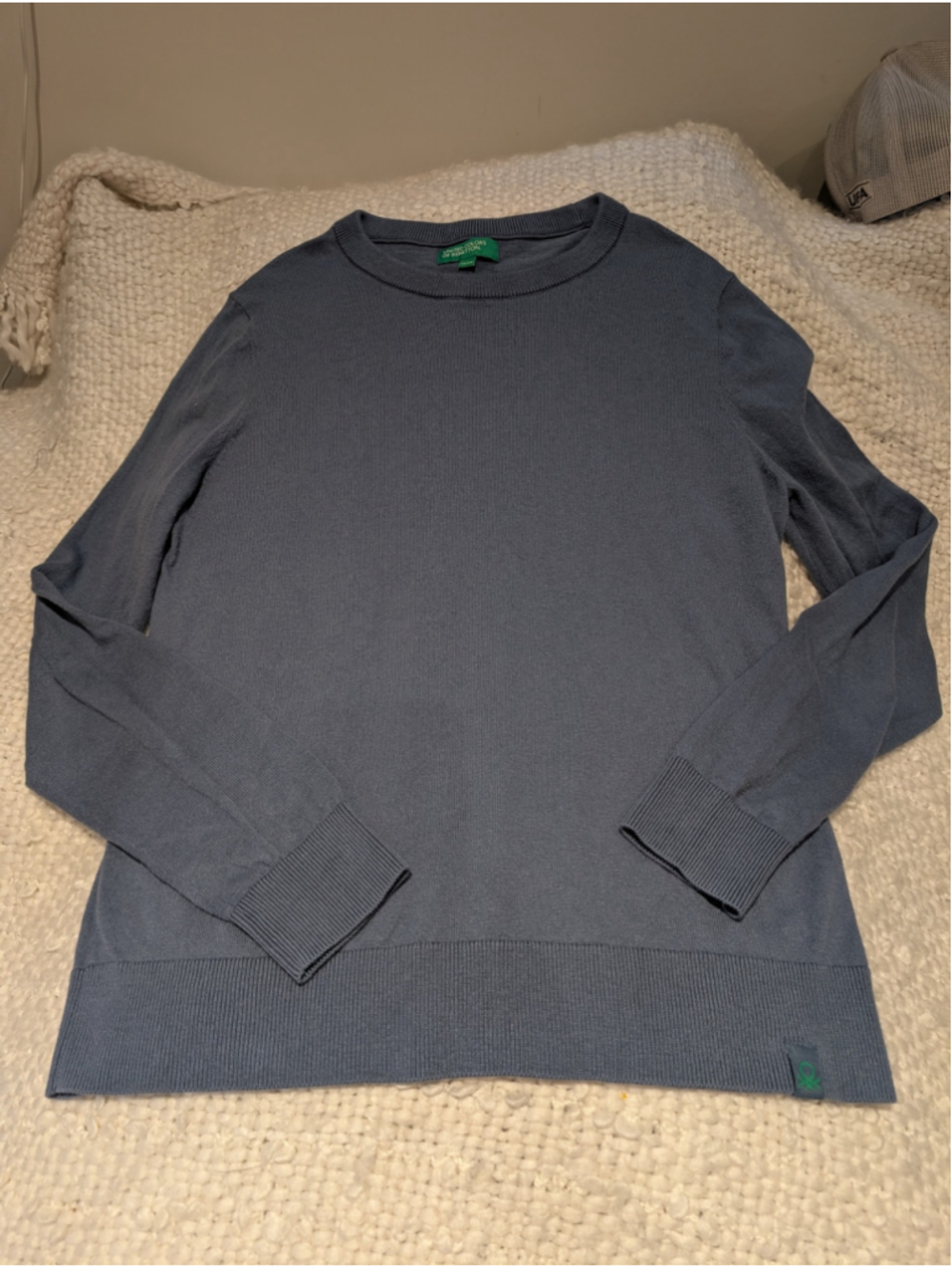 Men's United Colors of Benetton Crewneck Sweater Blue Size M
